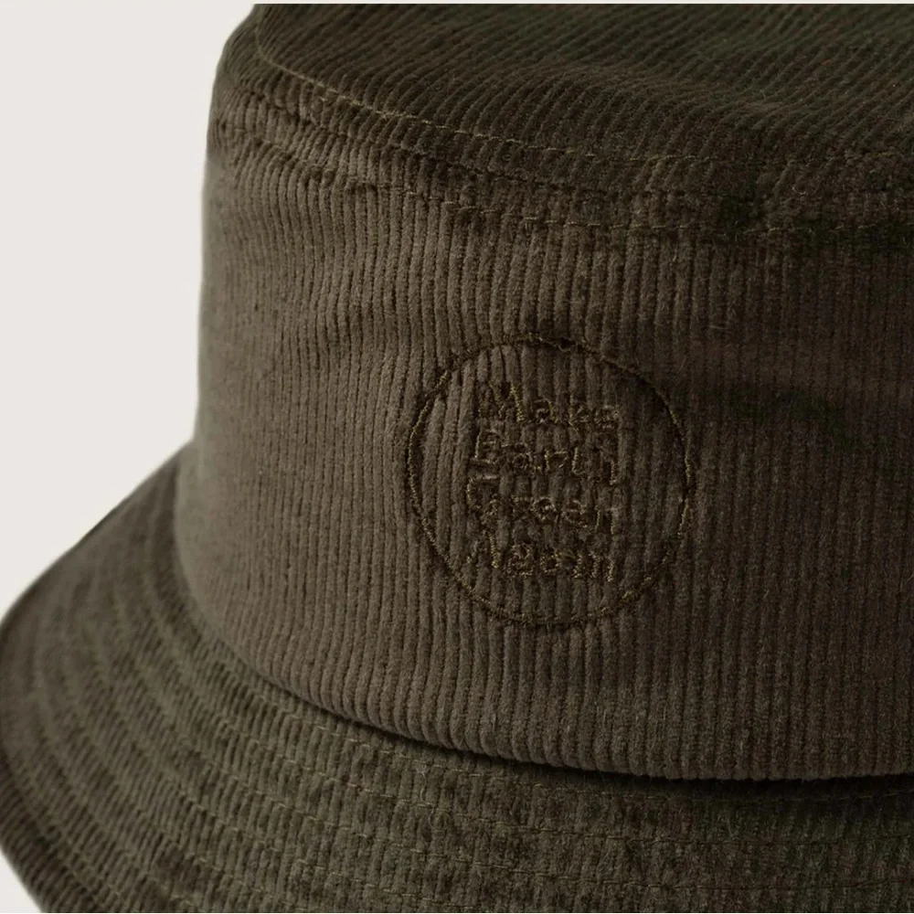 Will + Bear Made In Australia Corduroy Earth Bucket Organic Bucket Hat Olive | M